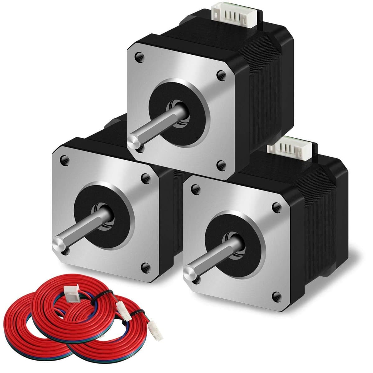 Solidchoice - Dailygoody - Nema 17 Stappenmotor - 3D-printermotor - Hoge torque - 42x38mm - 1.5A-3.8V - 4 draden - Geschikt voor 3D-printers - Model 17HS4401