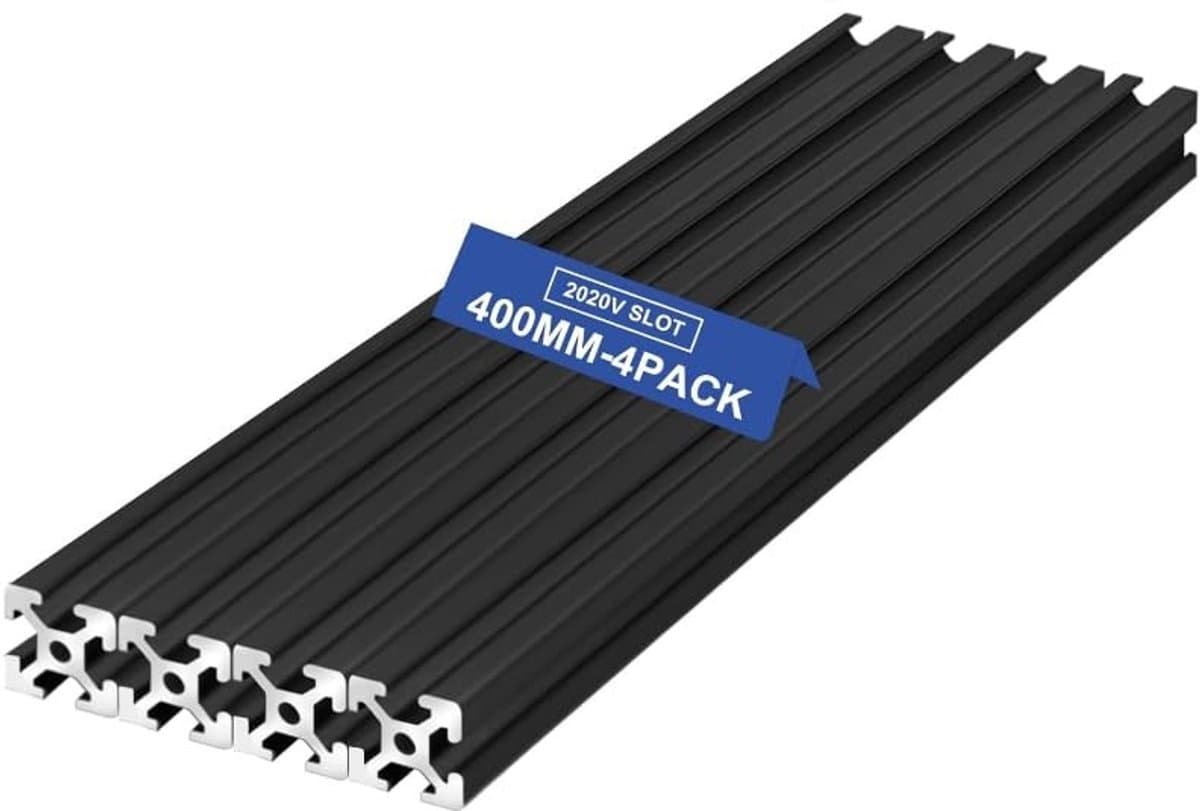 Allecto - Lineaire rail - 400 mm - Geanodiseerd aluminium - Zwart - Voor 3D-printers - Geschikt voor CNC-machines