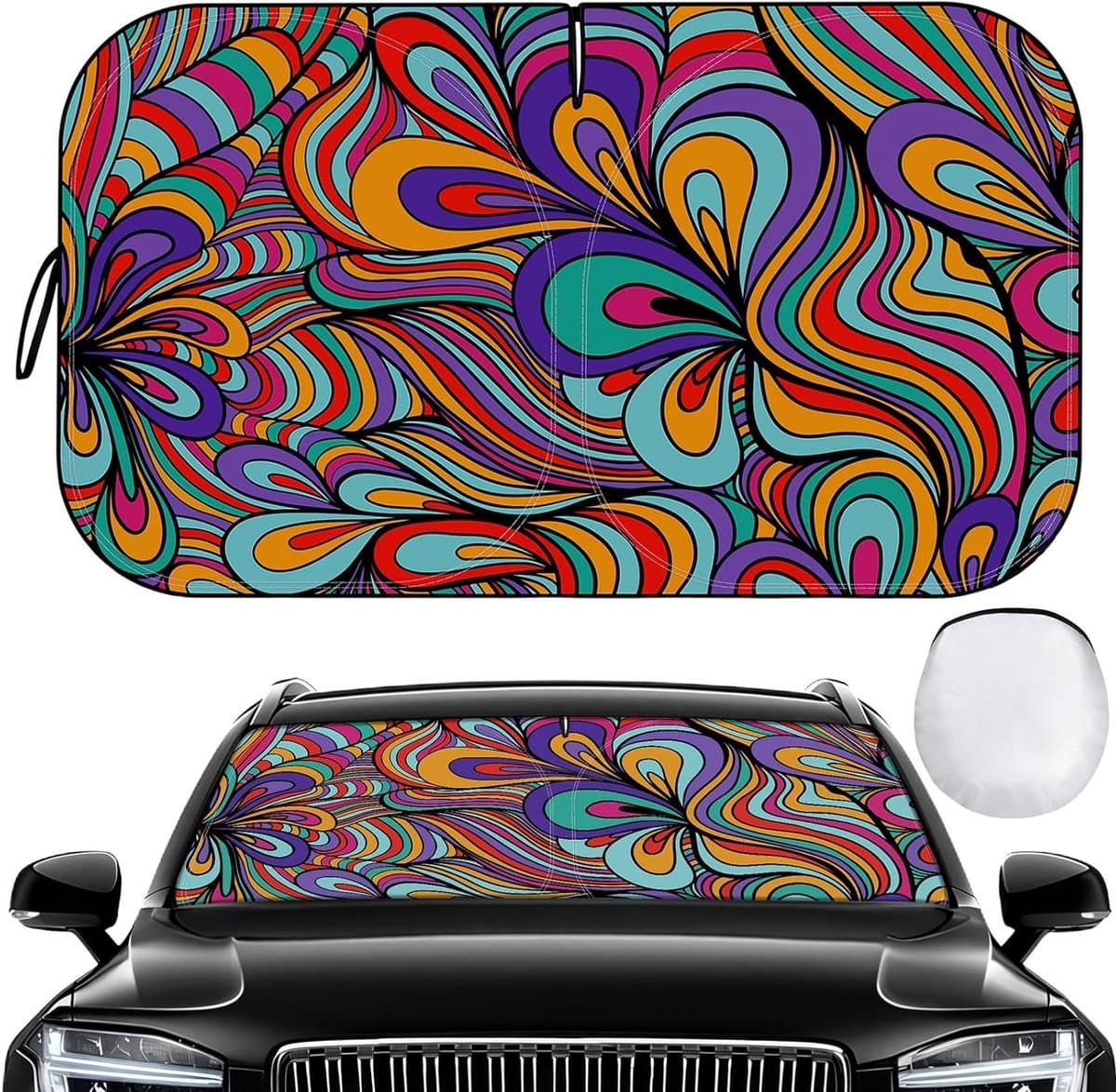 Voorruit zonnescherm - Auto zonwering - Auto interieur beschermen - Blokkeert UV stralen - 140 x 80 cm - Meerdere kleuren