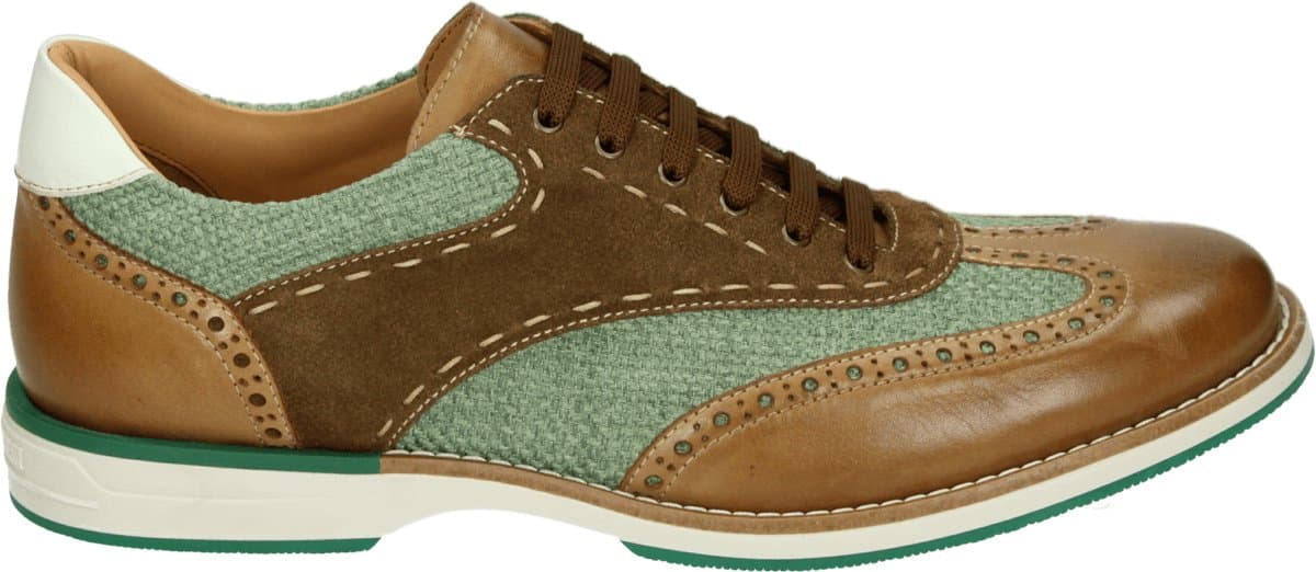 Galizio Torresi - 313930 - Vrije tijdsschoenenHeren veterschoenHeren sneakersCasual - Kleur: Bruin - Maat: 39