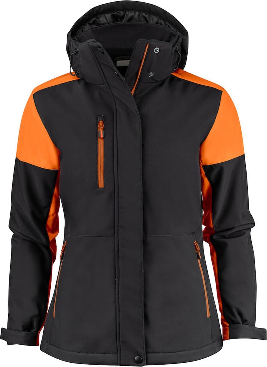 Printer PRIME PADDED SOFTSHELL PRIME LADY 2261072 - Zwart/Oranje - XXL