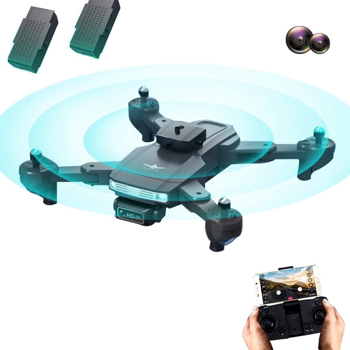 LSky X Dodge - 22km/h - Obstakel Ontwijker - Kids Drone - Micro SD - 2x Camera Drone WiFi - Beginner Quadcopter