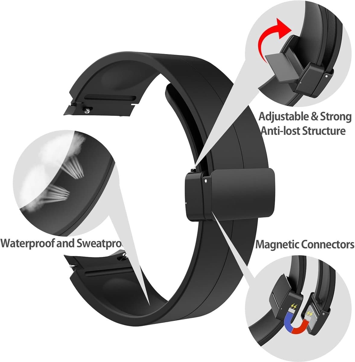 Fitnessarmband voor Samsung Galaxy Watch - 20mm zacht siliconen - ademend en comfortabel - ideaal voor sporters - ShopVlot