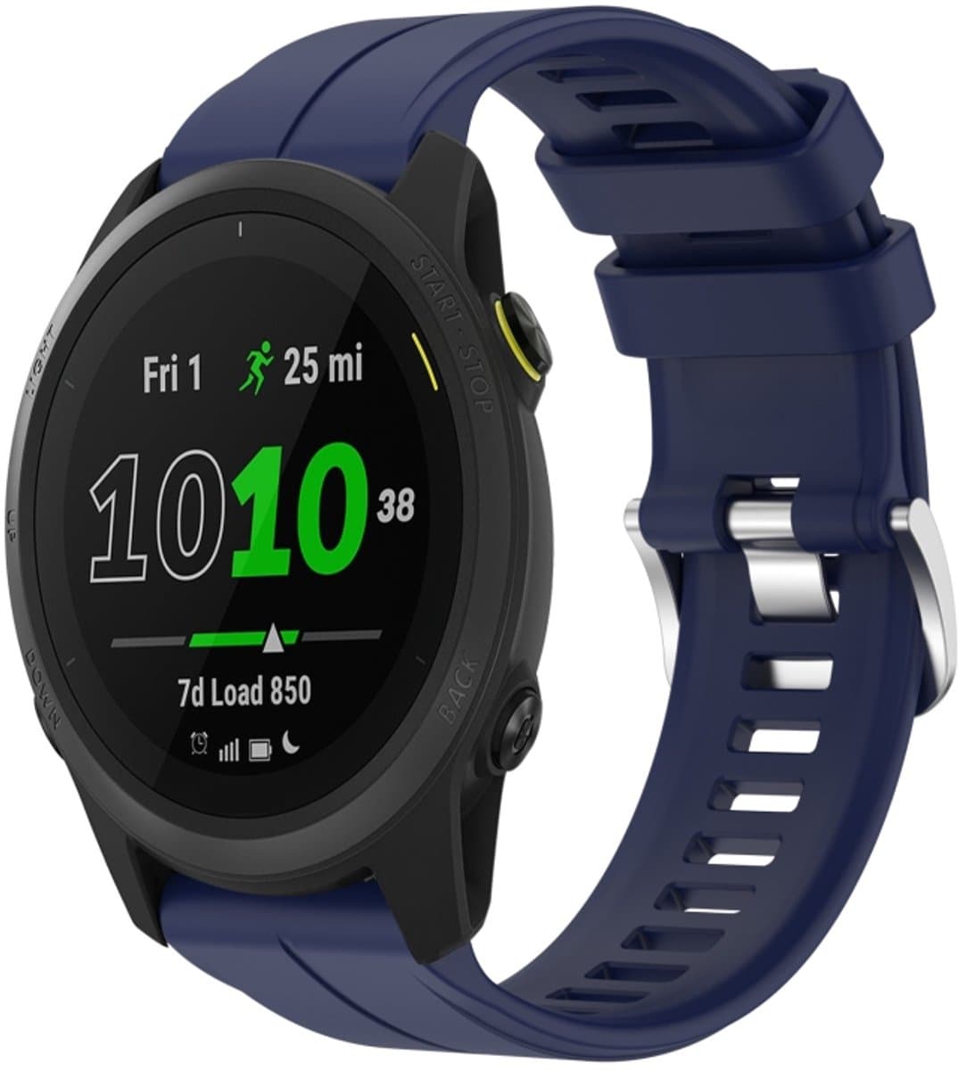 Voor Garmin Forerunner 745 22mm siliconen sporthorlogeband (donkerblauw)