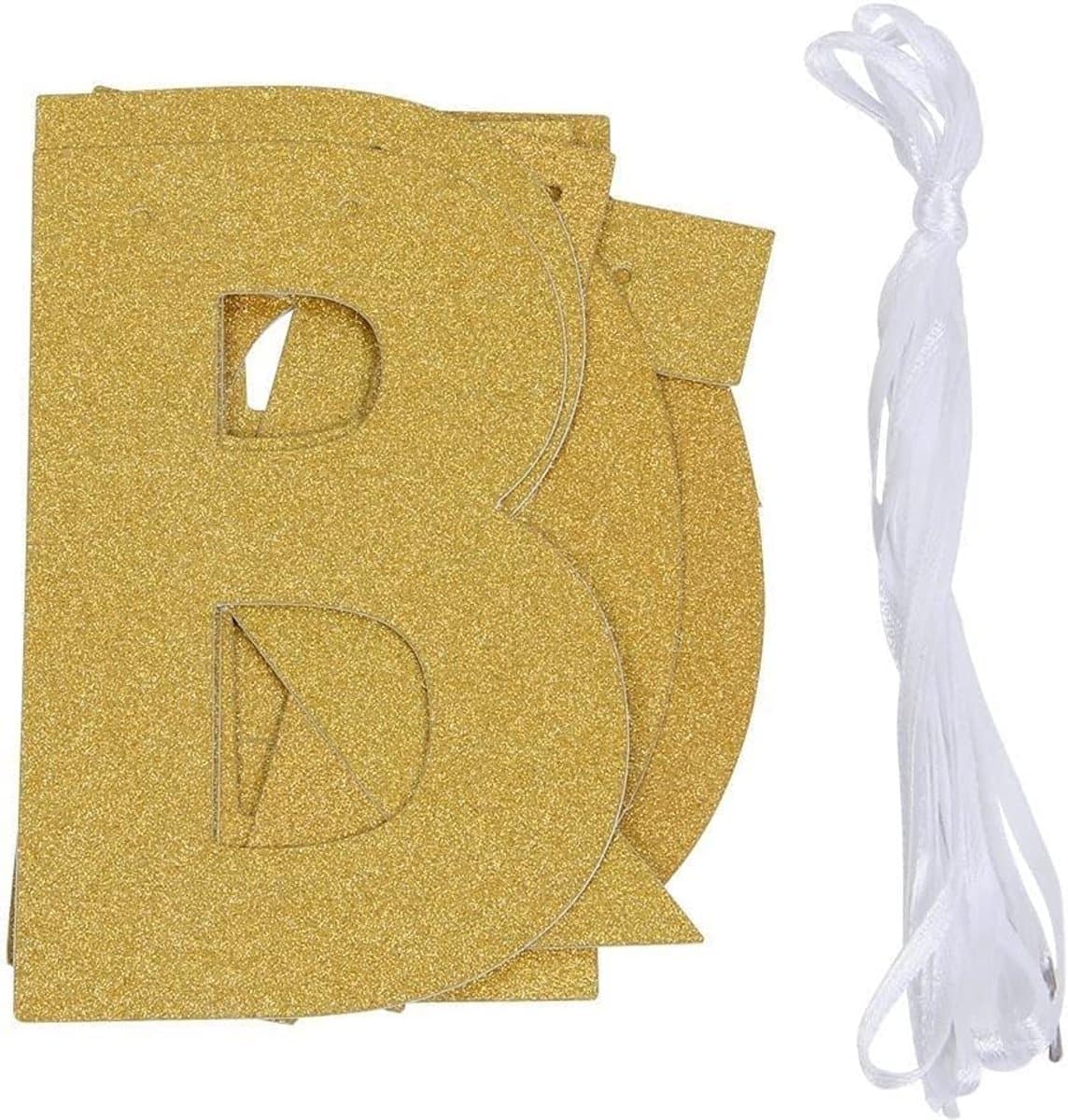 Bunting Banner - Gouden Glitter - Decoratie voor Bruiloft - Perfect voor Fotomomenten - ShopVlot