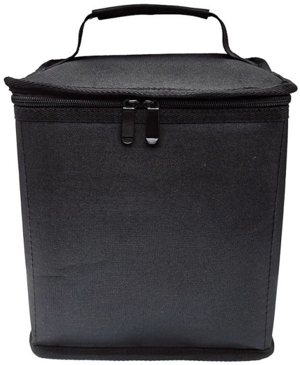 VHV - Opbergtas - Gasfles opbergtas - Beschermhoes voor butaan gaspatroon - Met handvat - Draagbare gasfleshoes - Voor kamperen, buiten koken en barbecue -24*22*16cm - Zwart