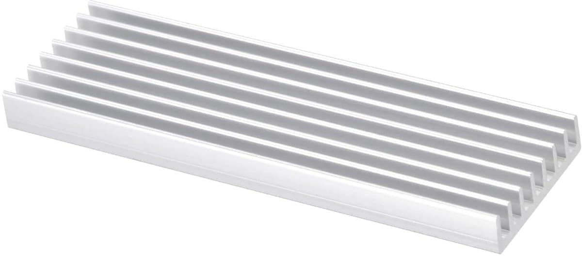 M.2 SSD Koellichaam - NVMe Heatsink - Laptop Koeling - Aluminium Legering - 70 x 22 x 6 mm - Wit