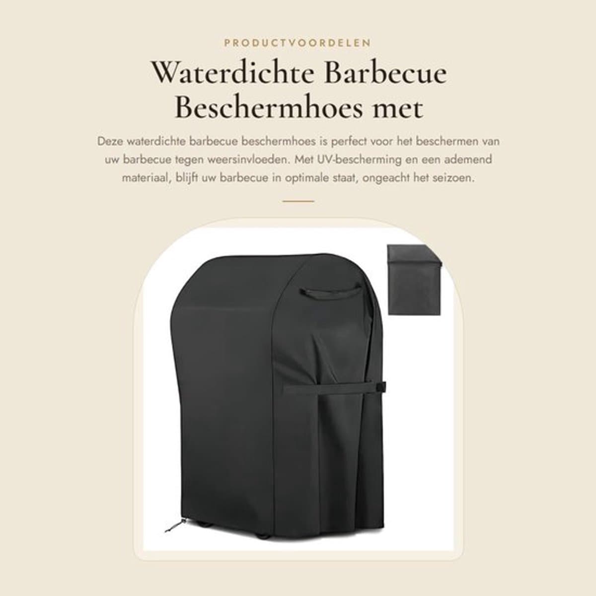 Beschermhoes Waterdicht - Afdekzeil Barbecue - UV-bescherming - Ademend - 76 x 66 x 110 cm - Duurzaam Oxford-weefsel - Barbecueafdekking