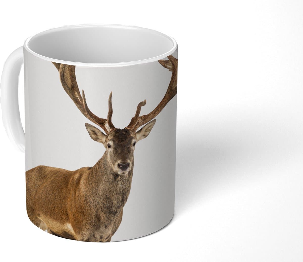 Mok - Koffiemok - Hert - Dieren - Gewei - Kinderen - Meisjes - Jongens - Mokken - 350 ML - Beker - Koffiemokken - Theemok
