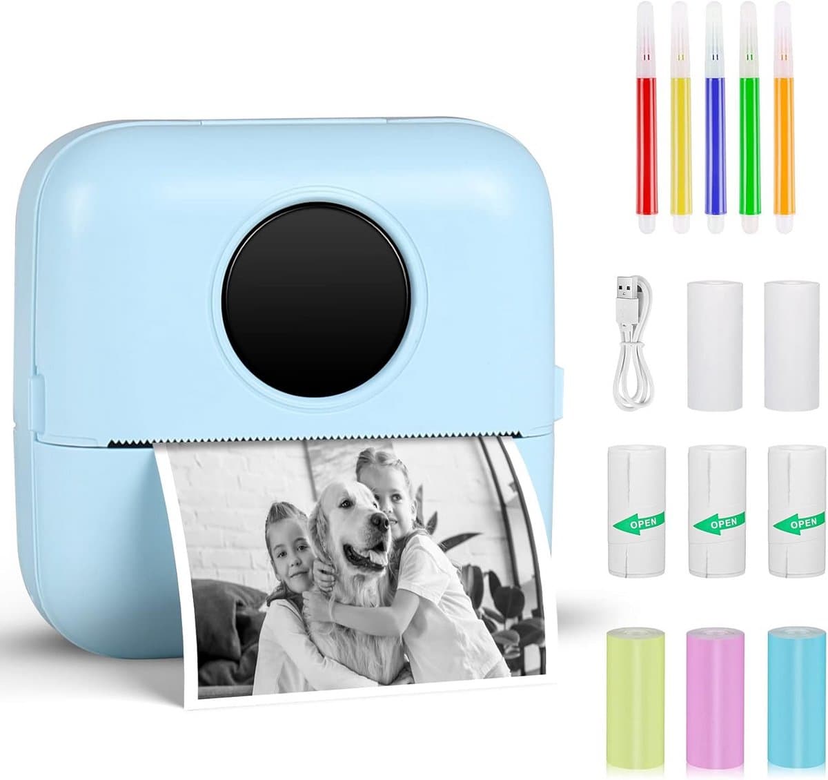 Draagbare Mini Fotoprinter - Draadloos Printen Zonder Inkt