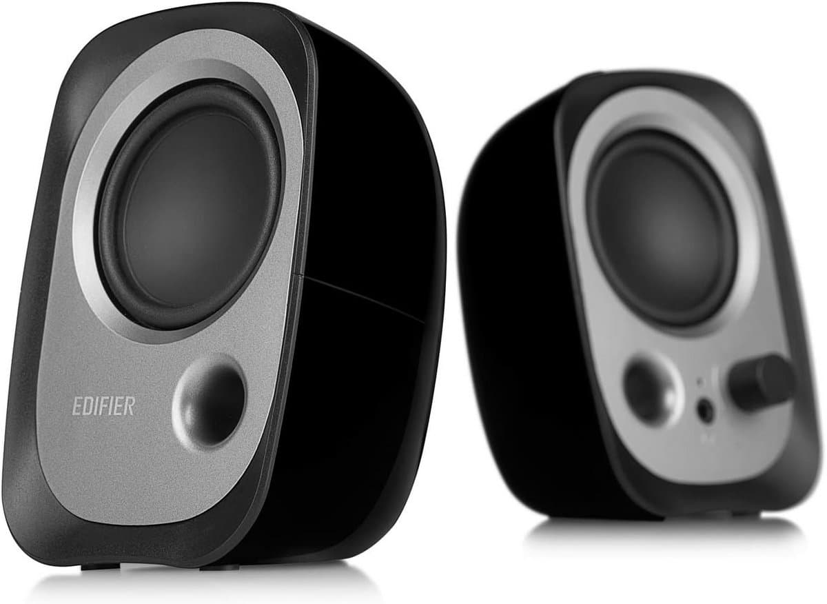 USB Speakers with Bass Reflex Port and Headphone Jack - Compact and Powerful