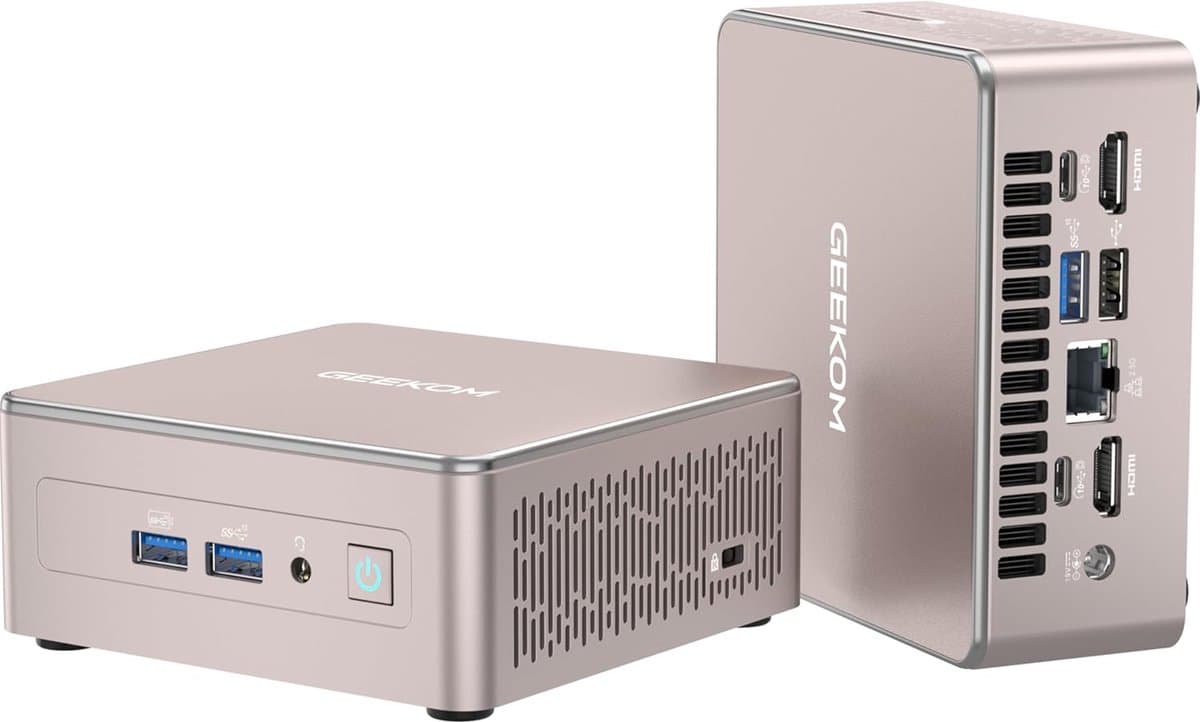 ​​GEEKOM Mini PC - 2025 Editie met AMD Ryzen 7 5825U (tot 4,5 GHz)- 16GB RAM & 512GB SSD - Windows 11 Pro - 6USB-8K Quad-Display - Intel Iris Xe - Compact krachtpatser voor thuiswerk​​ - Mini PC met,Mini Computer,Game PC,pc voor gam