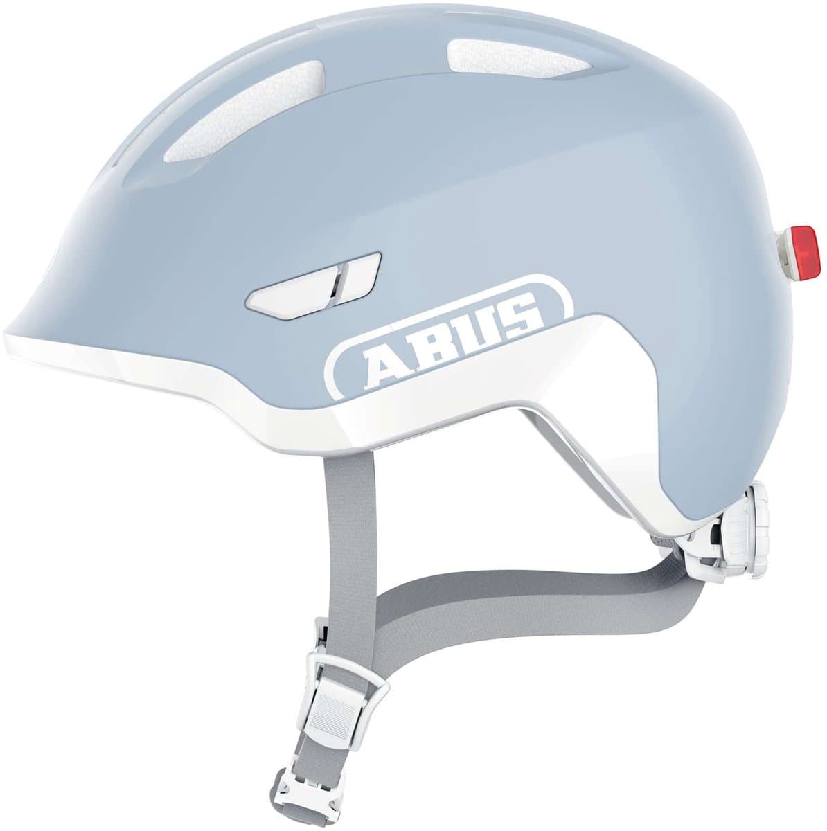 ABUS kinderhelm Smiley 3.0 ACE LED - fietshelm met licht - diepe pasvorm & ruimte voor een vlecht - voor meisjes en jongens - pure aqua, maat S