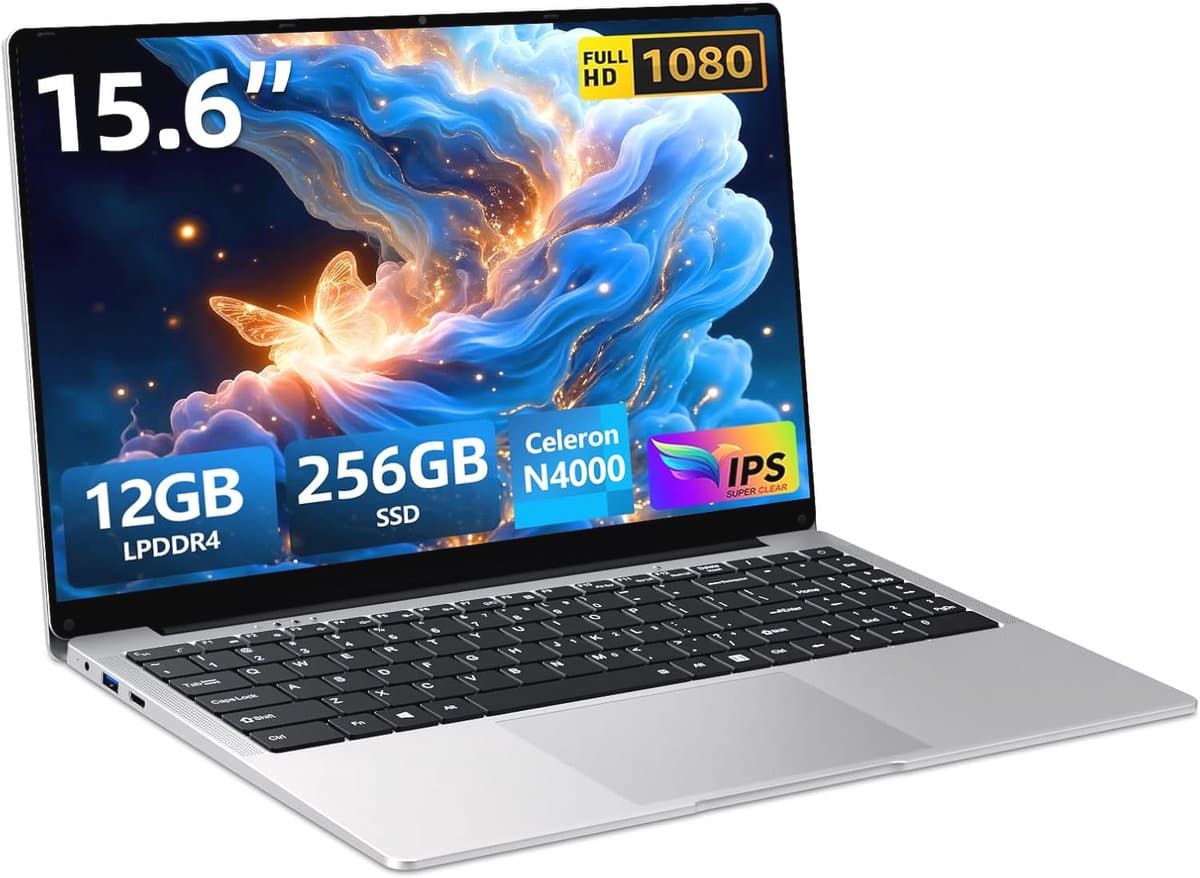 Moacreto Laptop 15,6 inch 8 GB RAM 256 GB SSD Celeron Processor N4000 Laptop (12 GB RAM + 256 GB SSD)