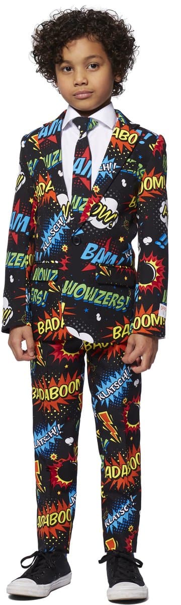 OppoSuits Badaboom - Jongens Pak - Carnavalskleding - Kostuum - Gekleurd - Carnaval - Maat 98/104
