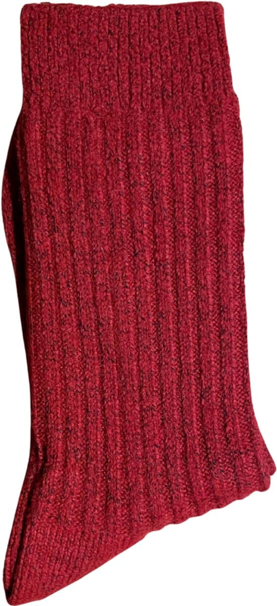 green-goose Alpaca Damessokken - Rood - Maat 35-38 - Alpaca Sokken voor Dames - 1 Paar - 95% Alpaka Wol