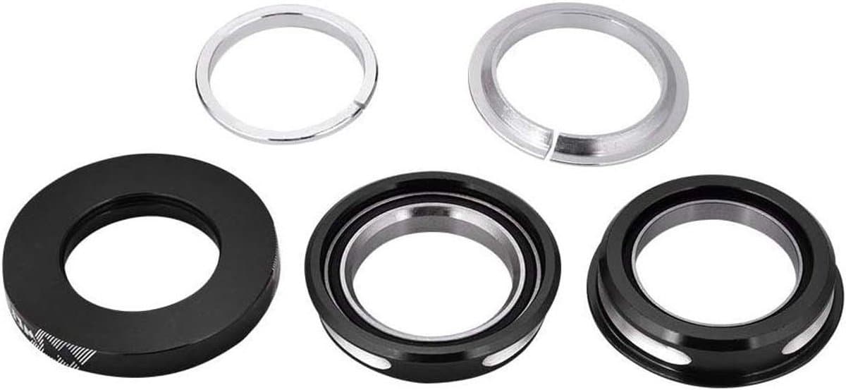 Allecta - Aluminium headset lager 44mm voorvork zwart - geïntegreerde lagers - flexibel - 1/8 intern - duurzaam