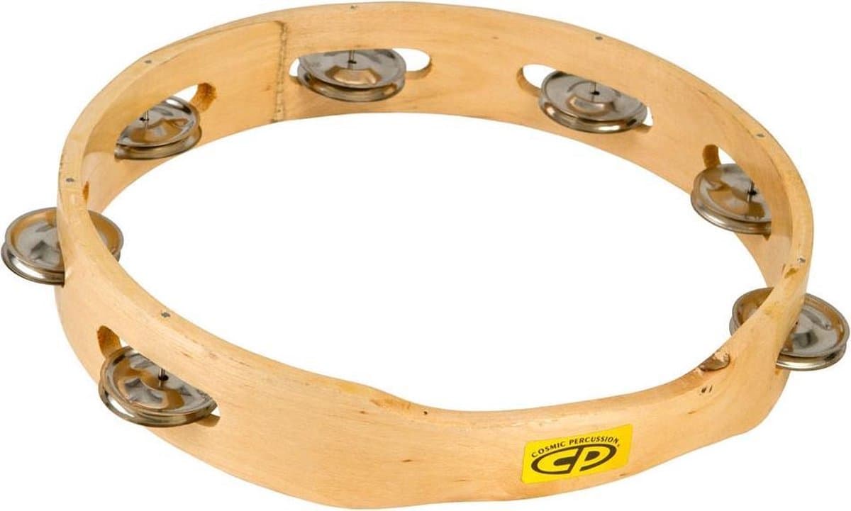 Latin Percussion LP CP389 Wood Headless Tambourine Single Row Jingles