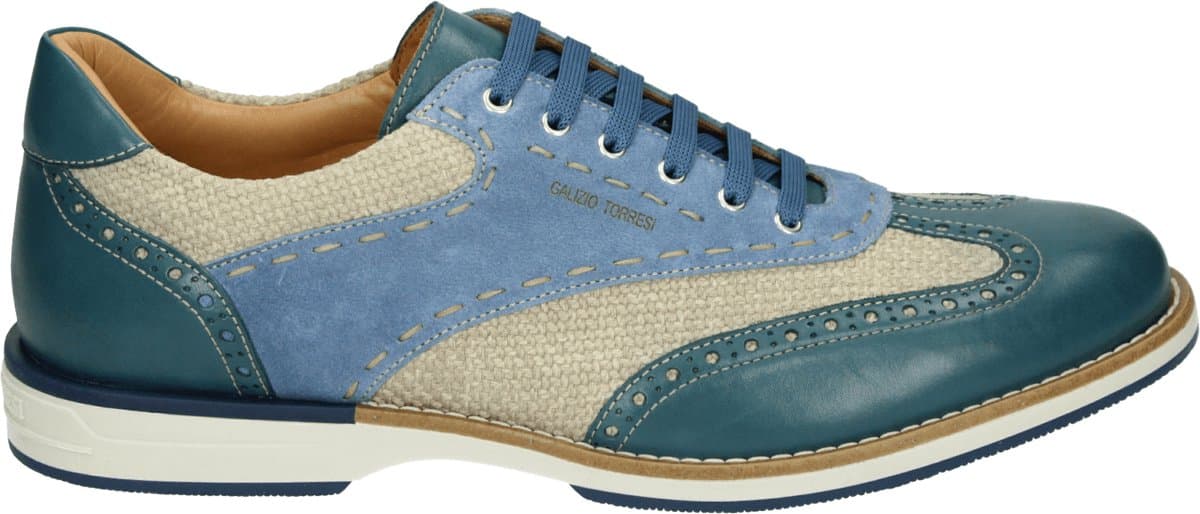 Galizio Torresi - 313930 - Vrije tijdsschoenenHeren veterschoenHeren sneakersCasual - Kleur: Blauw - Maat: 44