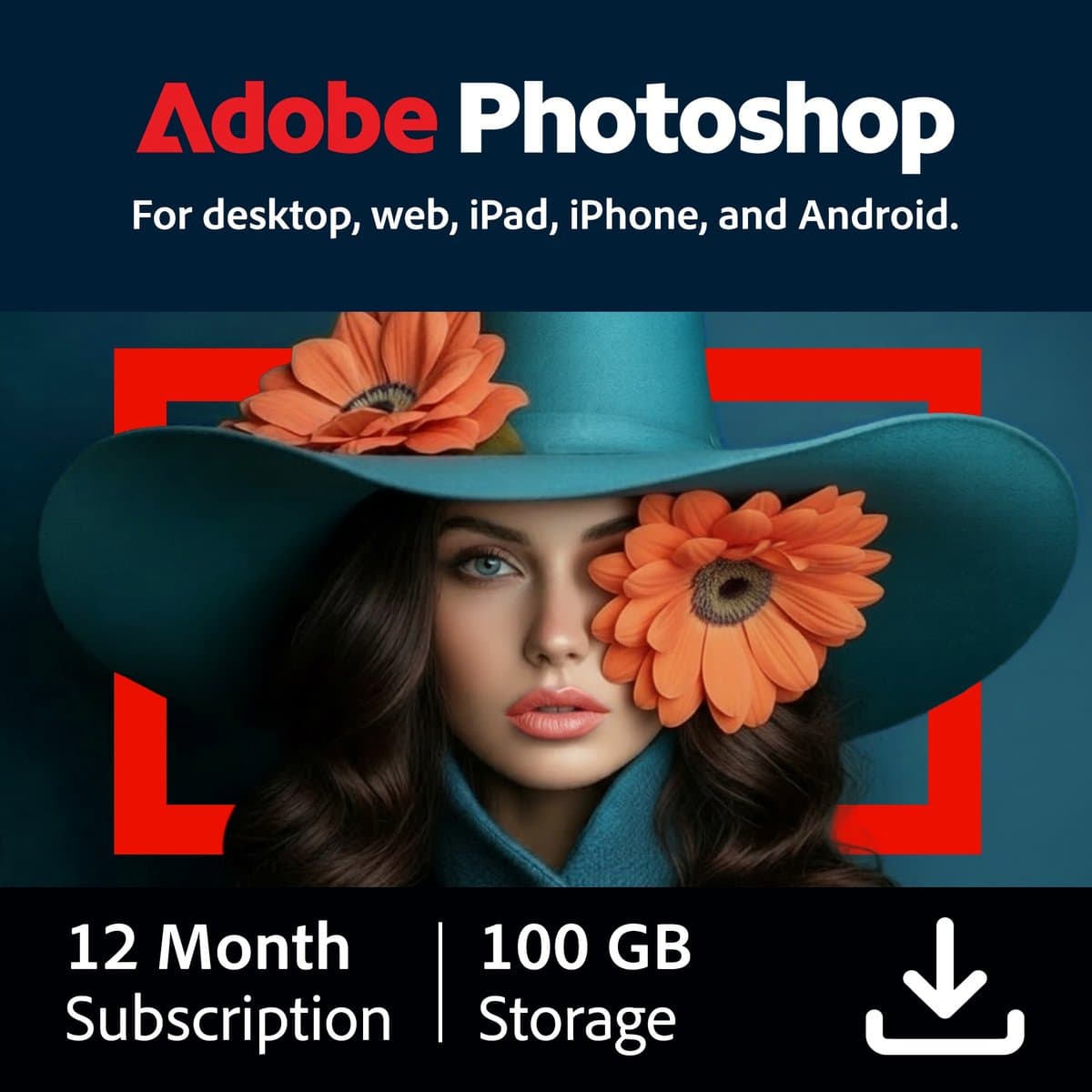 Adobe Photoshop - 12 maanden/1 apparaat - Meertalig - PC/Mac Download
