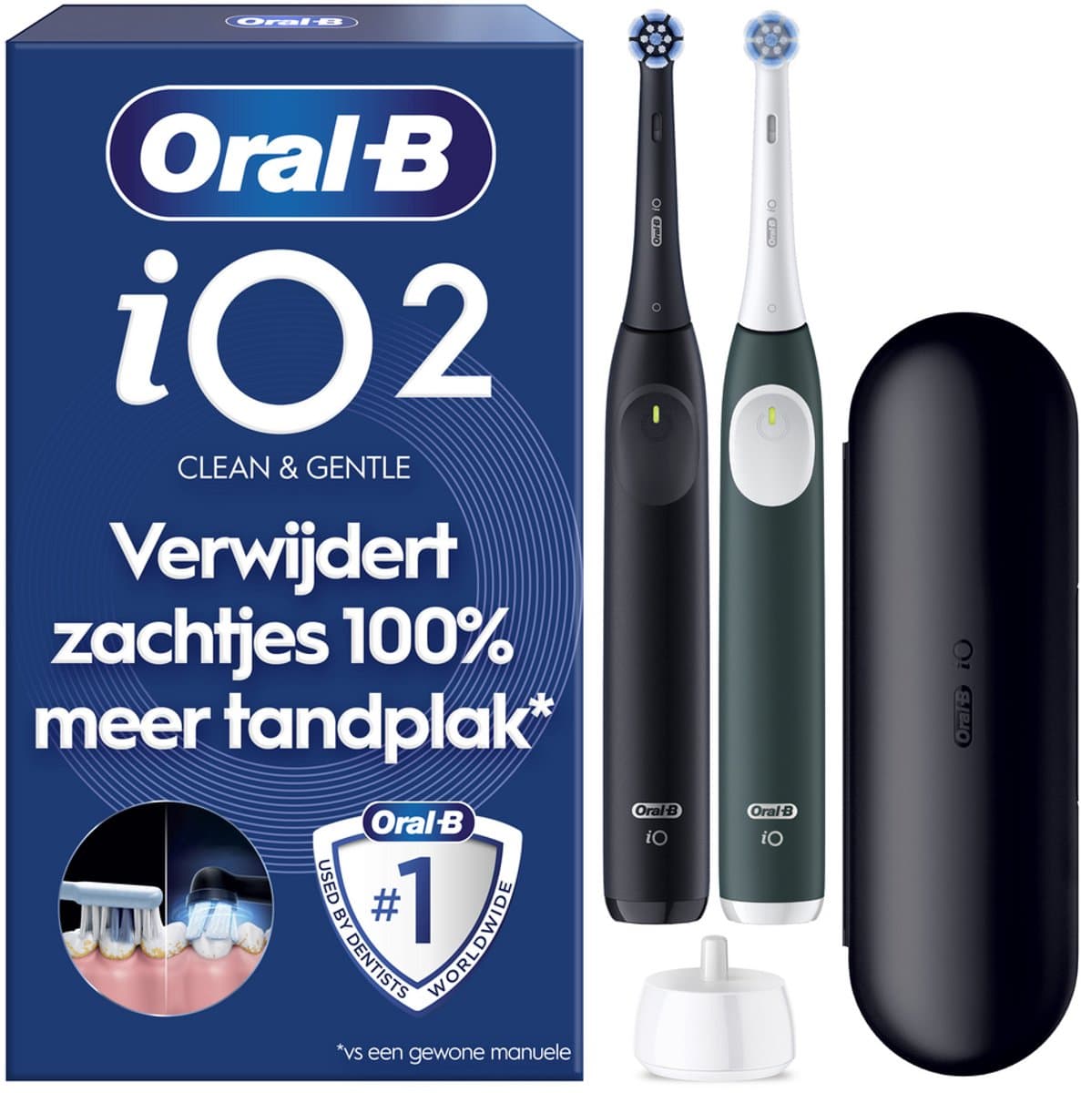 Oral-B iO 2 Zwart en Groen Duo Pack