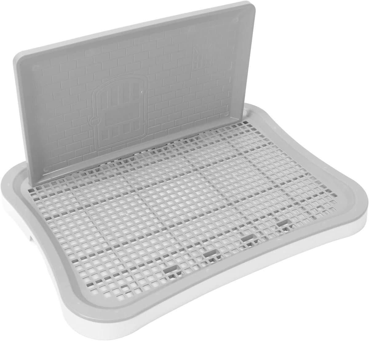 Mesh Hondentoilet voor Wandmontage - Plassen Tray voor Puppytraining - Wit