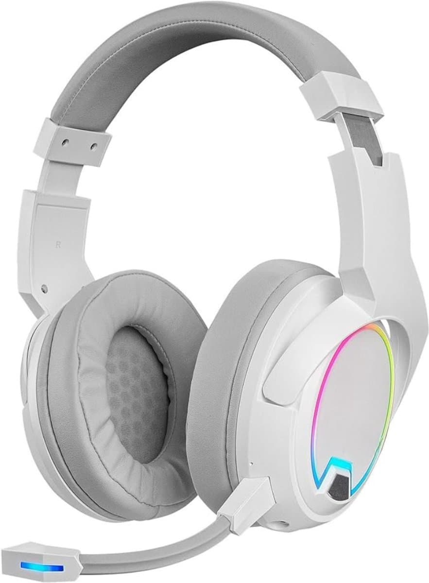 MIRA® Game headset draadloos - Headset - Game headset - Gaming headsets - Wit - ‎‎9cm x 18cm x 20cm
