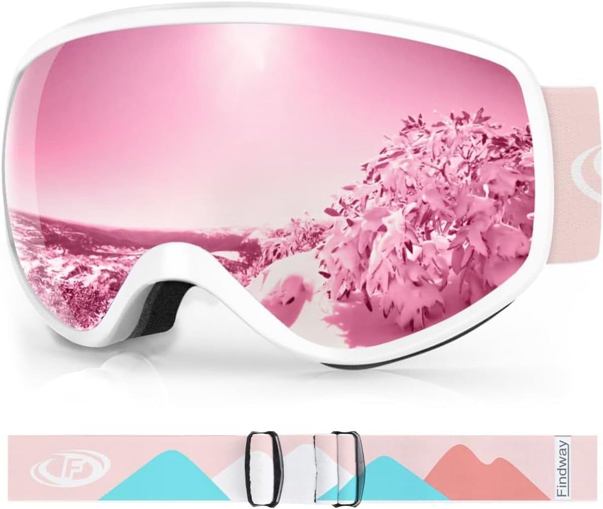 Skibril en Snowboardbril voor Kinderen met 100% UV-Bescherming en Anti-Condens