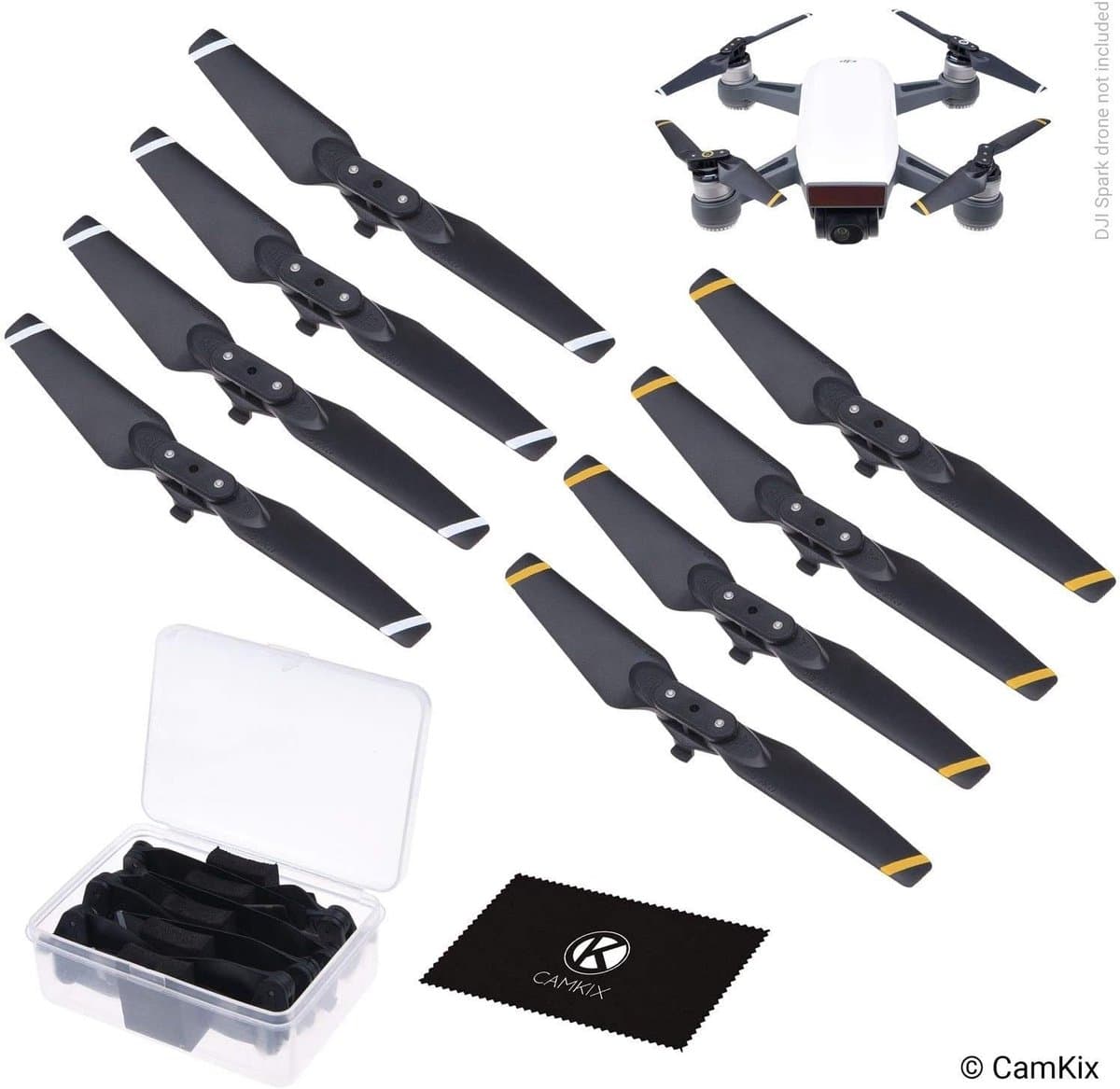Propellers voor DJI Spark – 2 Sets (8 Stuks) – Quick Release Vervangende Drone Propellers – Inclusief Opbergdoos