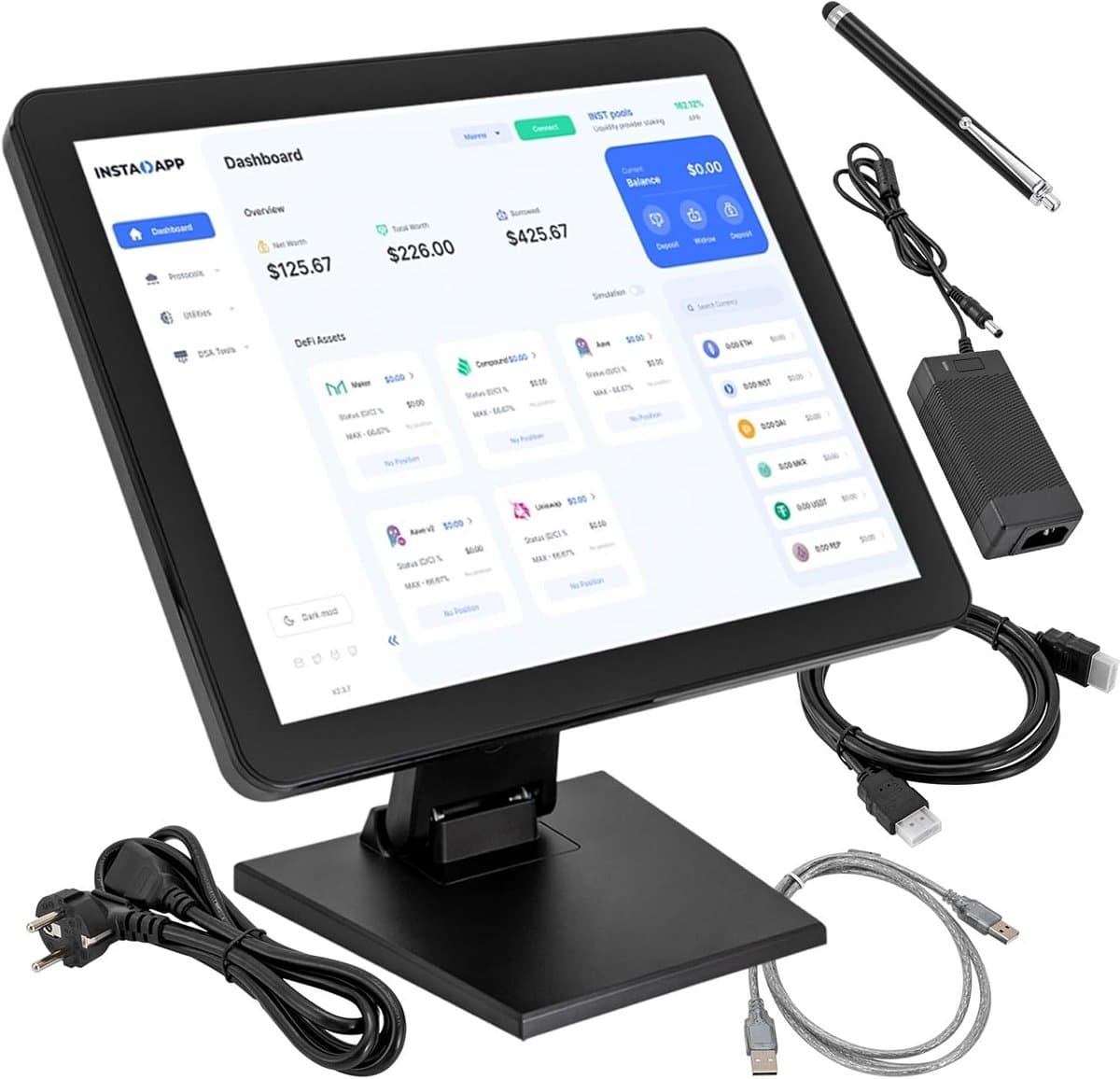 17 inch Capacitief Touchscreen Monitor voor Kassasystemen POS HDMI VGA