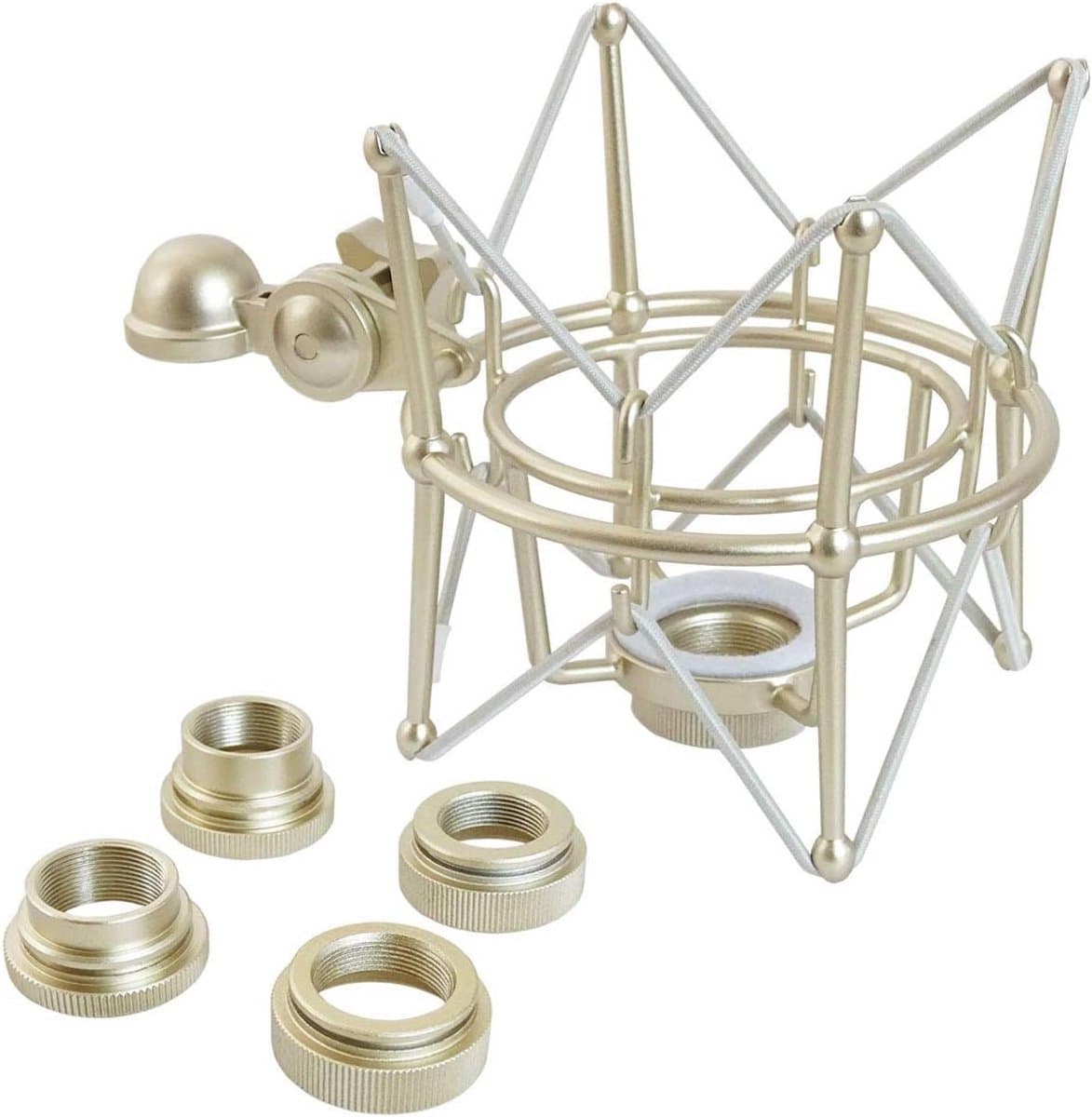 Universele Microfoon Spin Shockmount met Verwisselbare Adapters voor Studio Opnames