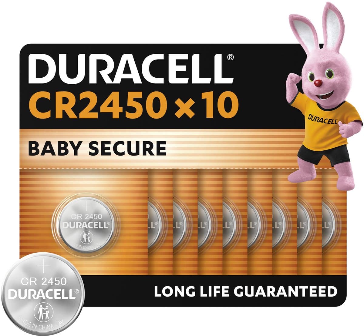 Duracell 2450 Lithium-knoopcelbatterijen - 3V, CR2450 - 10 stuks