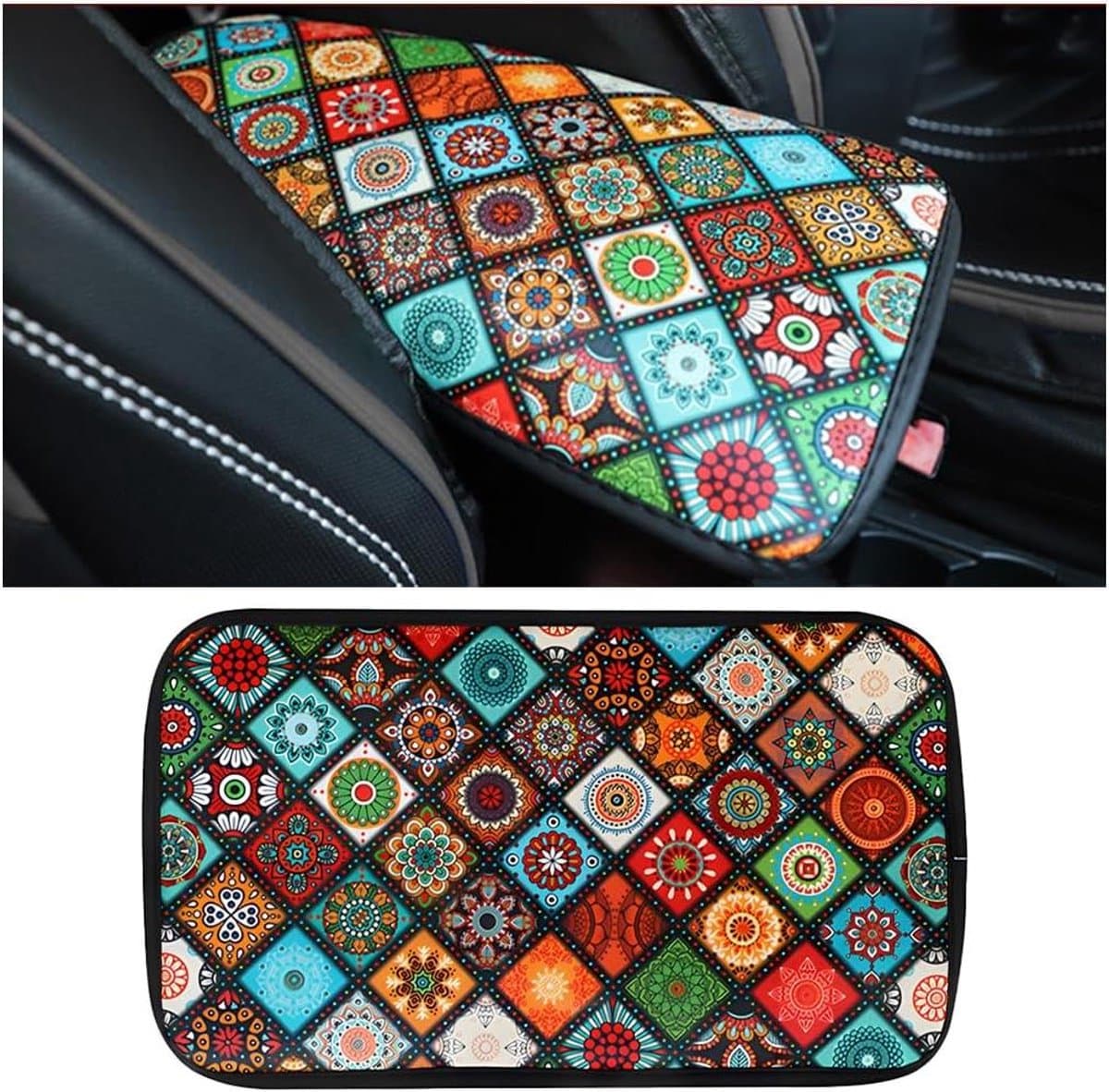 Armleuninghoes voor auto - bescherming middenconsole - antislip autoarmleuning - decoratieve accessoires interieur - universeel - kleurrijk