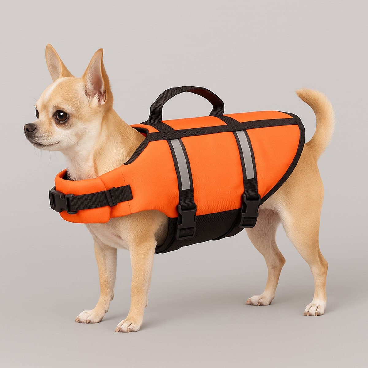 Hondenzwemvest – reddingsvest hond – honden zwemvest XS – Flamingo zwemvest Marinus – fluo oranje