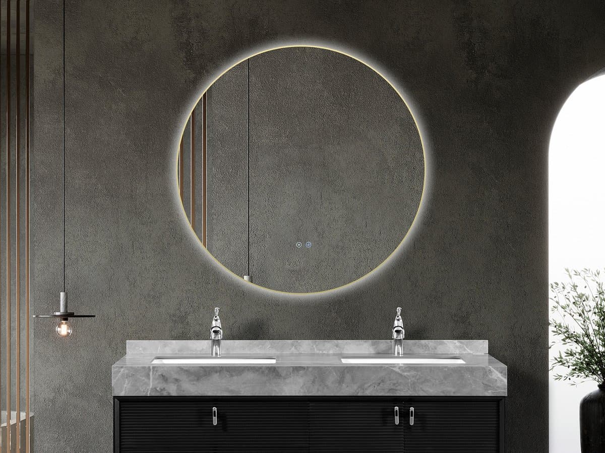 Mawialux LED Badkamerspiegel - Linde - 110cm - goud