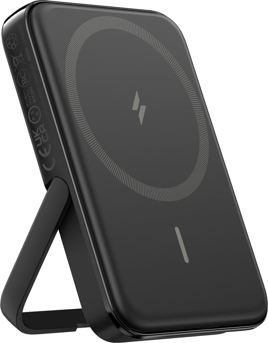 Anker 322 MagGo 5000 mAh draadloos opladen zwart