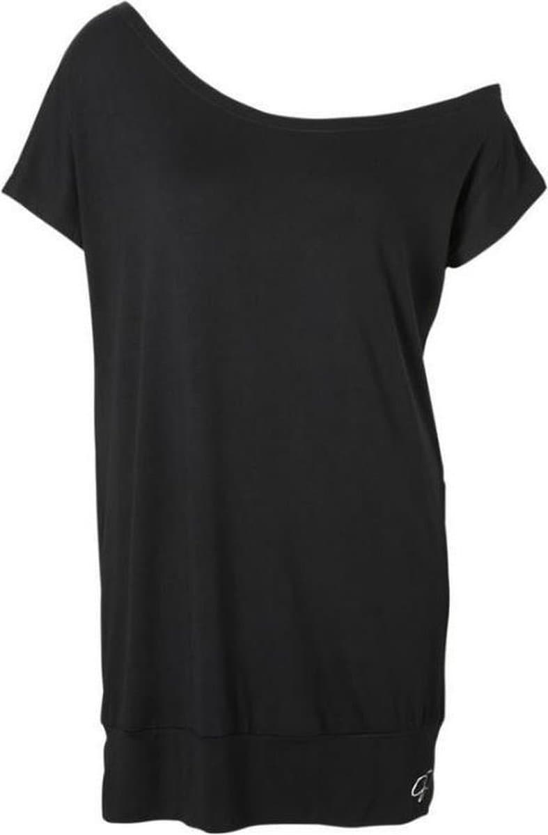 Papillon T-shirt Off Shoulder Dames Sportshirt - Maat L - Vrouwen - zwart