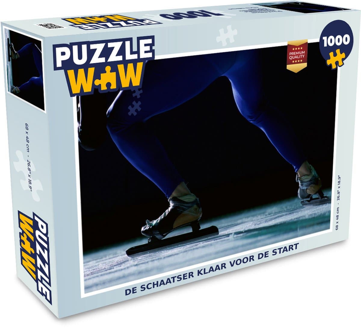 Puzzel De schaatser klaar voor de start - Legpuzzel - Puzzel 1000 stukjes volwassenen