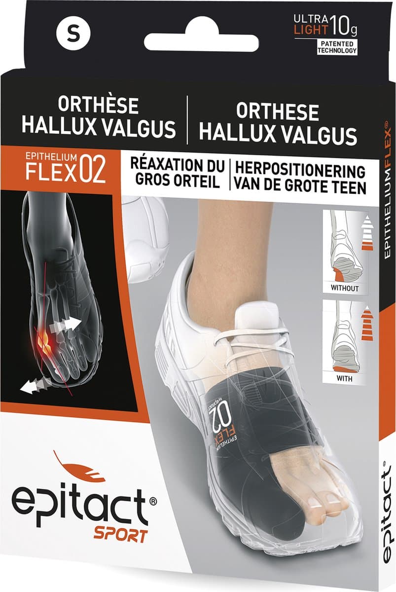 Epitact Sport - Corrigerende Hallux Valgus Orthese - Maat S (t/m 39) - Voor Tijdens Sporten - 1 Stuk