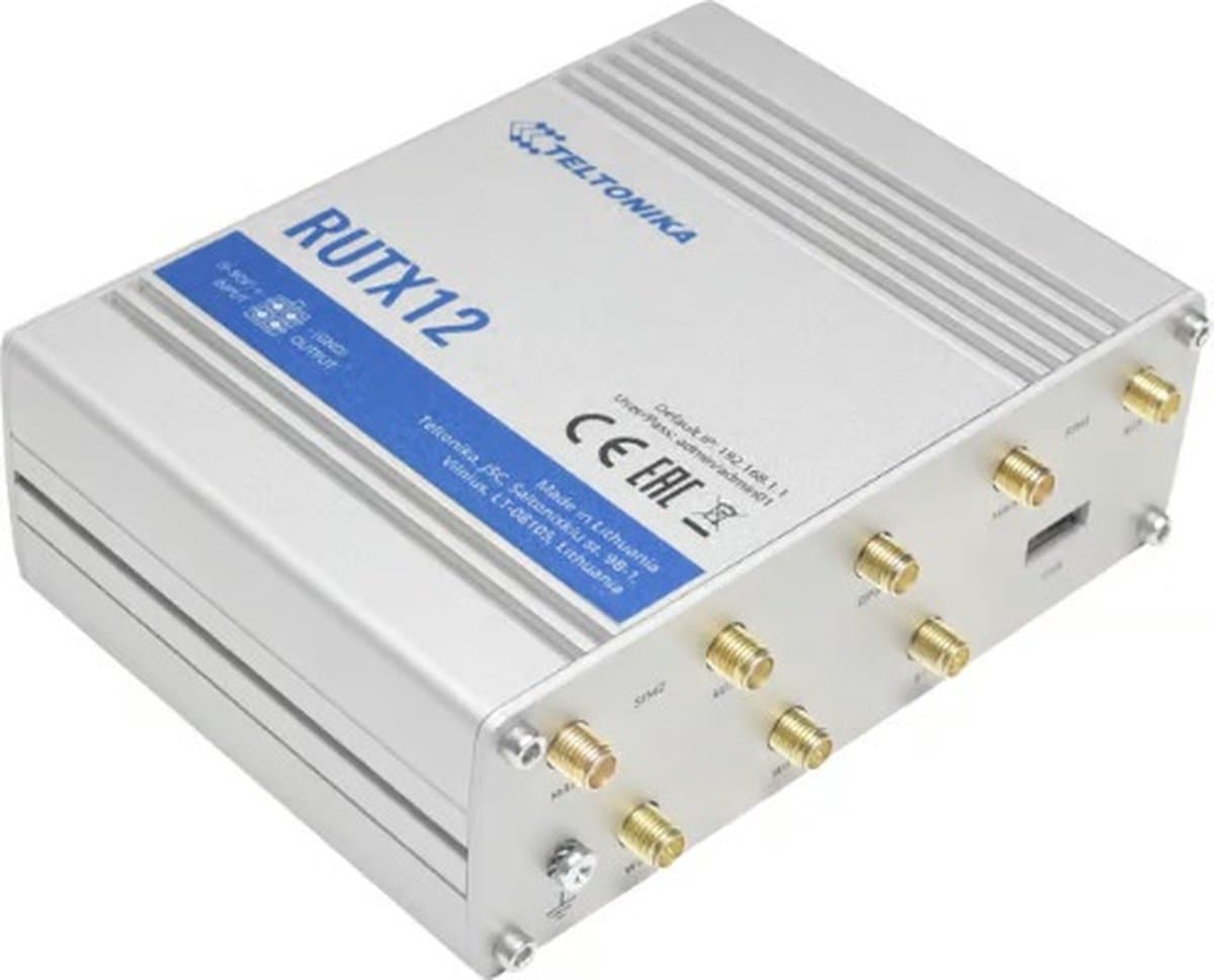 Teltonika RUTX12Dual LTE Cat6 Dual-Band Wifi Industrial Router