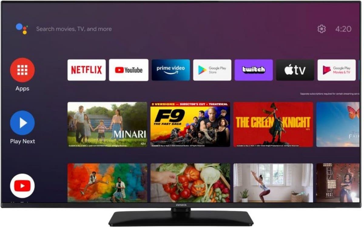 Aiwa 55AN7593UHD - Televisie - 55 inch - 4K UHD - Android TV