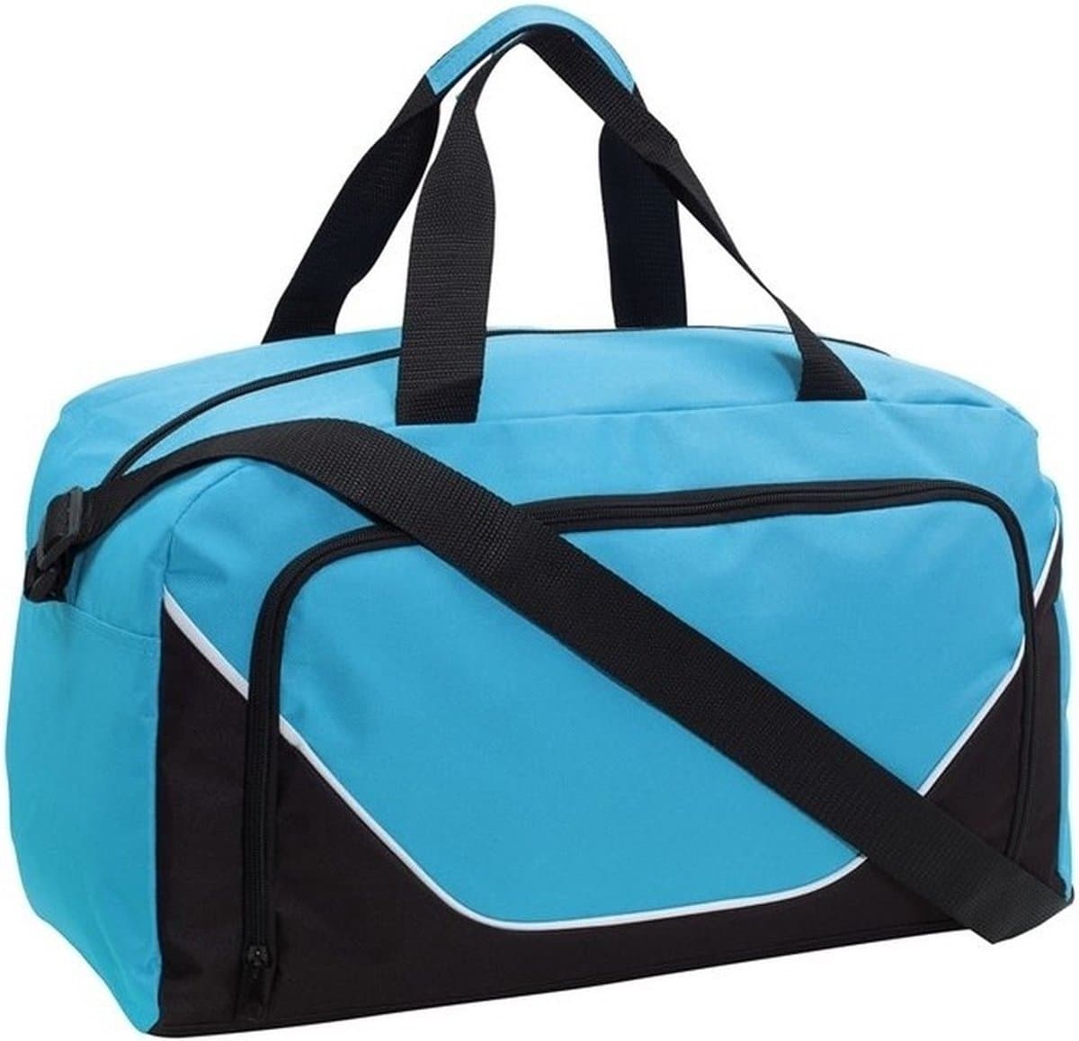 Sporttas - reistas - 29 liter - blauw/zwart - Sporttassen - Weekendtassen - Voetbaltassen - 48 x 22 x 28 cm