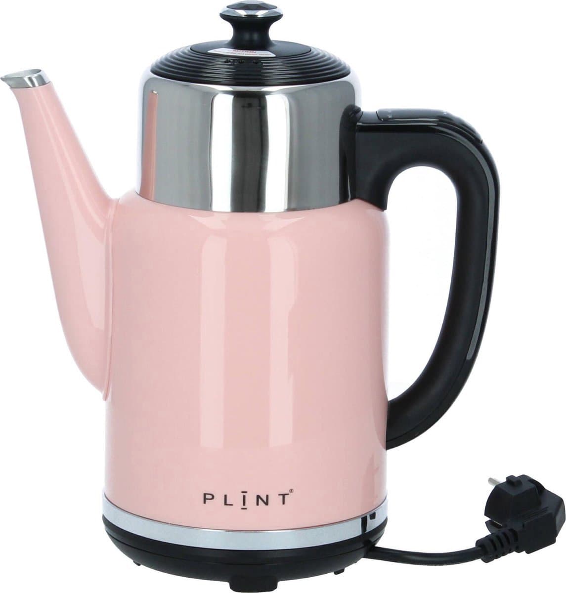 PLINT A/S original - ROZE - Retro regelbare waterkoker met geïntegreerde warmhoudkan - inhoud 1,7 liter - Dubbelwandige waterkoker met temperatuurregeling - BPA vrij - temperatuur 60 75 90 en 100 graden - met warmhoudfunctie - model 2023