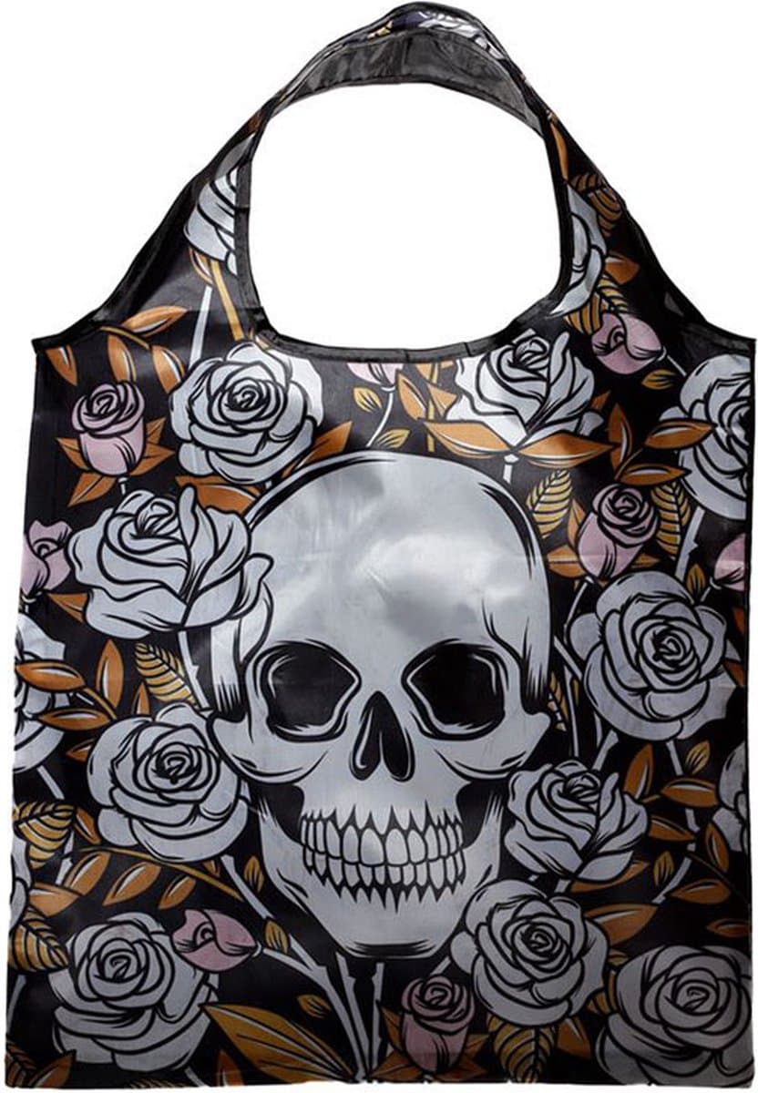 Opvouwbare Tas - Schedel & Rozen - 39x38cm