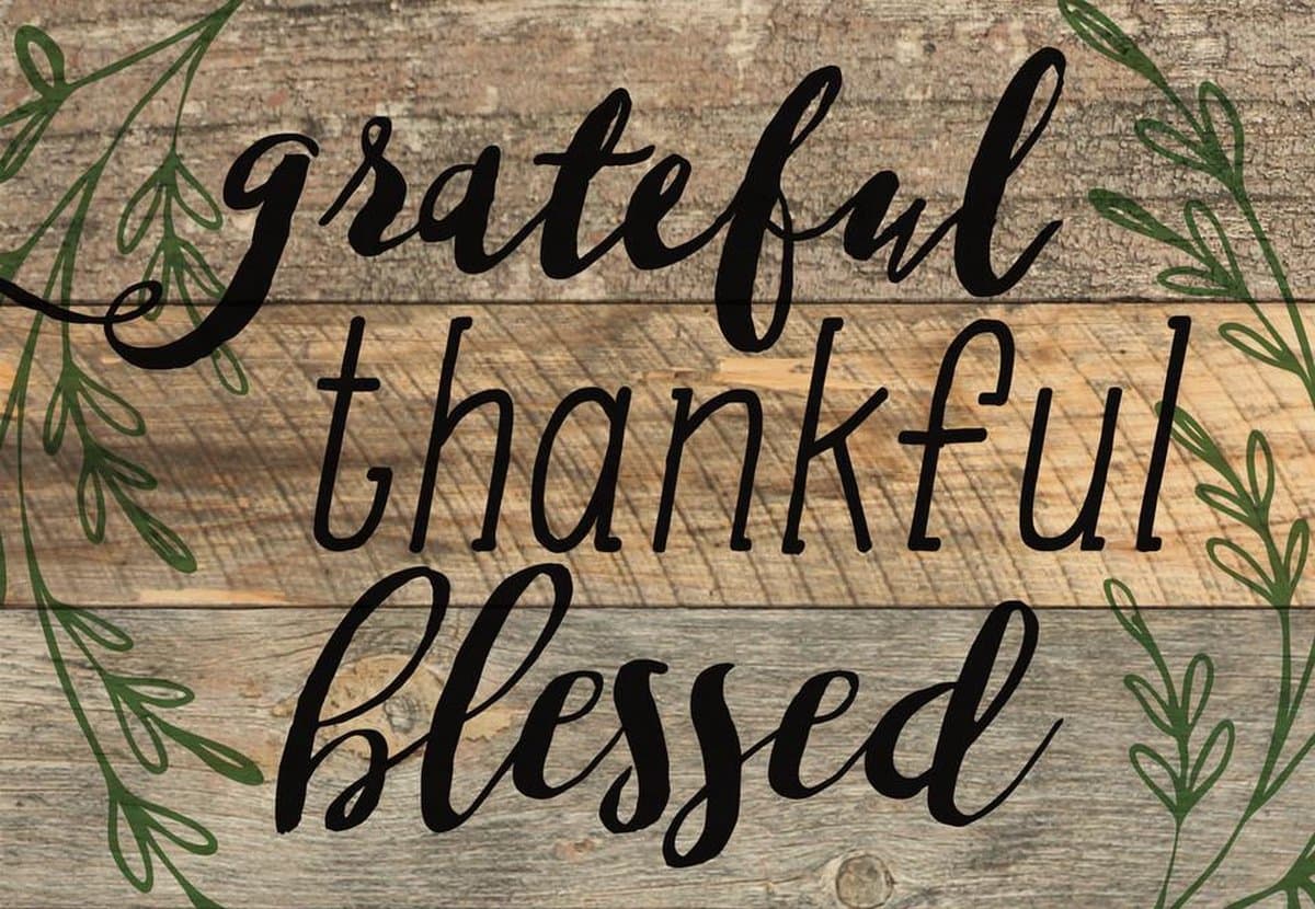 Mini Sign Grateful Thankful Blessed