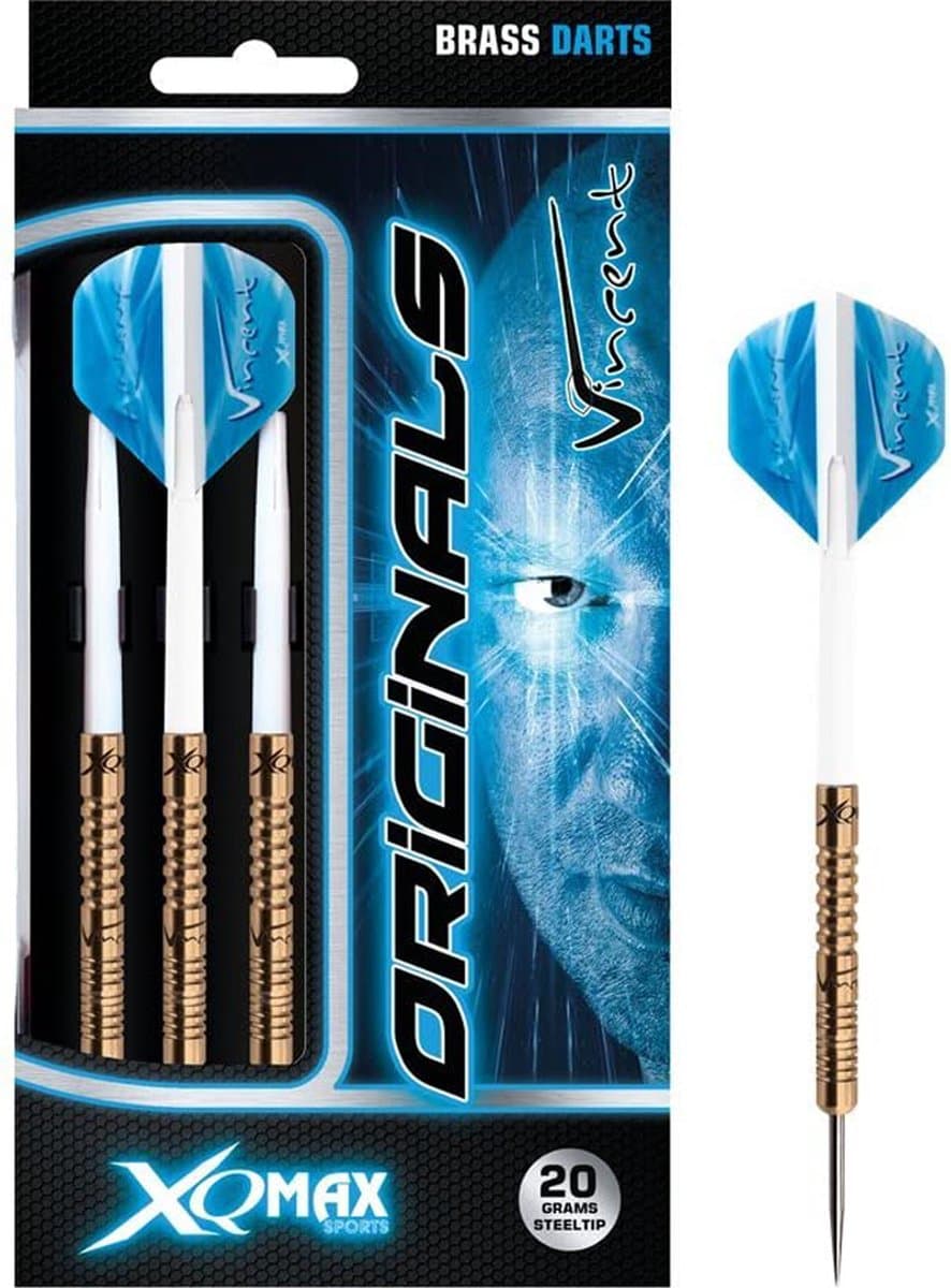 Vincent van der Voort Originals - steeltip dartpijlen - 20 gram - 100% brass