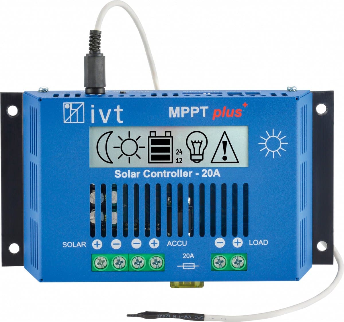IVT MPPTplus 20A Laadregelaar voor zonne-energie MPPT 12 V, 24 V 20 A