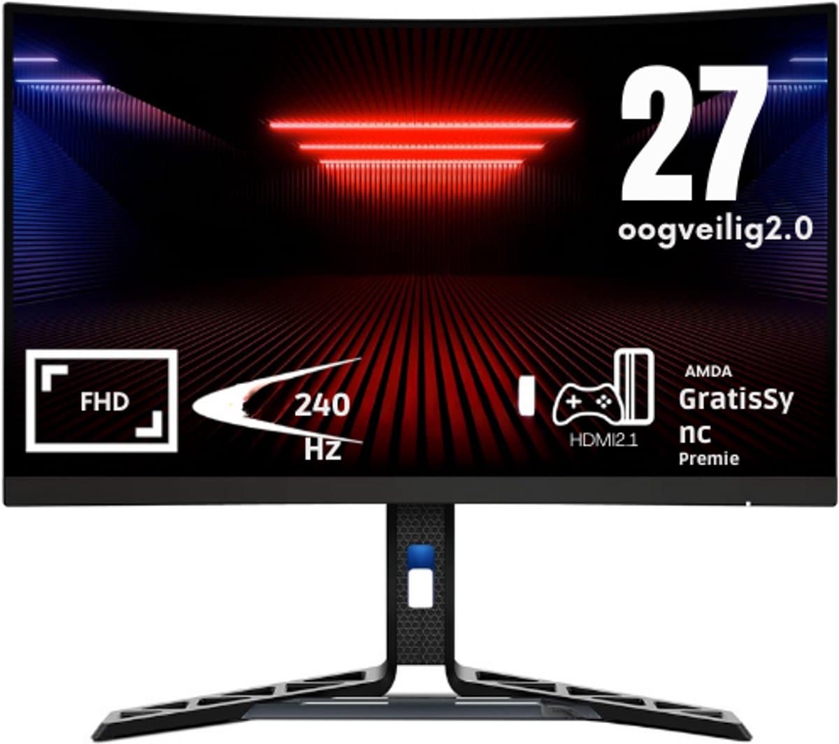 R27fc-30 27 Inch VA WLED FHD Monitor - 350cd/m² Helderheid - 0.5ms Reactietijd - 2x HDMI 2.0 & DP 1.4 Aansluitingen [Energieklasse E]