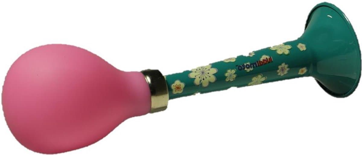 Kiddimoto - toeter - fietsbel - Fleur - Turquoise -Roze - Fietstoeter