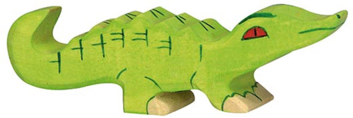 Holztiger Wildernis: KROKODIL klein 11x2x3cm, hout